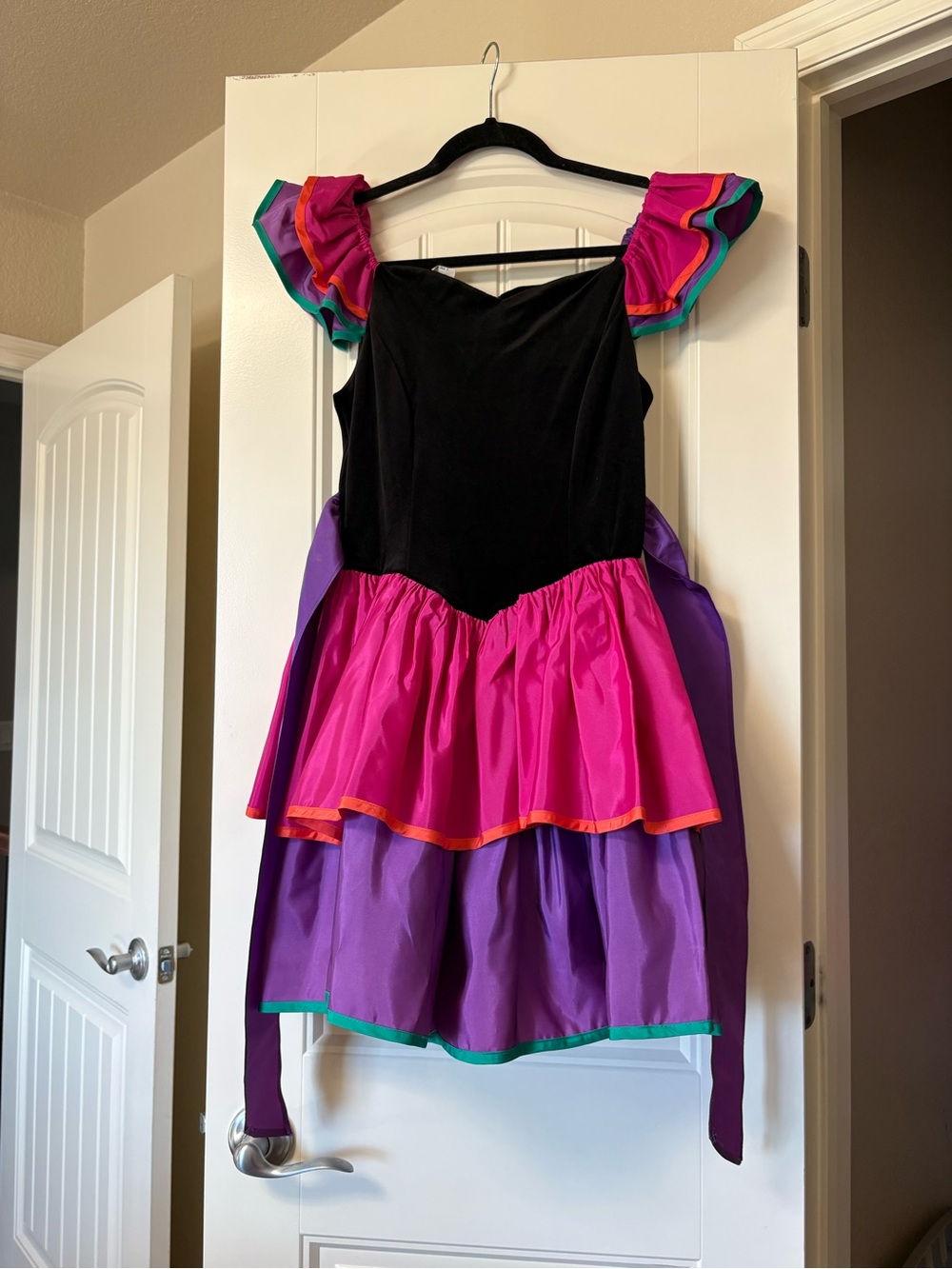 Amy Byer Black, Hot Pink, Purple & Teal Fiesta Dress